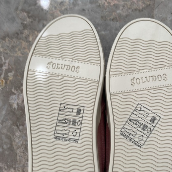 NEW! Soludos Ciao Bella Slip On Sneaker Size 5.5- Dusty Rose and Light Tan - Picture 10 of 13